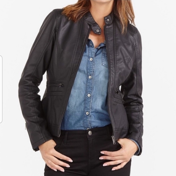 Faux Leather Jacket - Picture 1 of 5